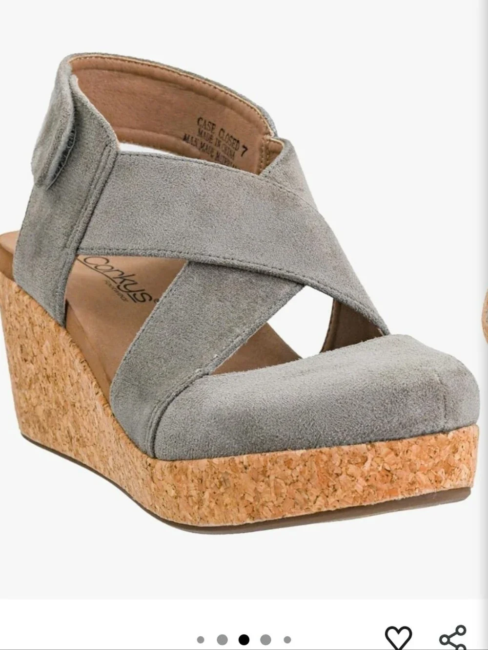 Corkys Footwear Case Closed Wedge - Gray